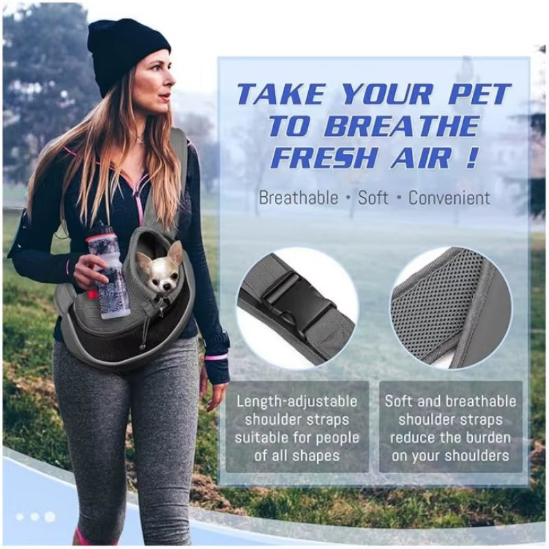 Summer New Pet Bag Cat Dog Travel Portable Shoulder Bag Breathable Mesh Pet Backpack Outdoor Pet Supplies Pet Shoulder Bag