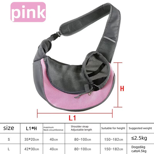 Summer New Pet Bag Cat Dog Travel Portable Shoulder Bag Breathable Mesh Pet Backpack Outdoor Pet Supplies Pet Shoulder Bag